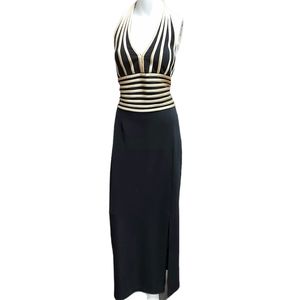 Joseph Ribkoff Black and Gold Dress Size 12